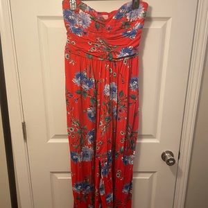 Band of Gypsies Red Floral Jumpsuit